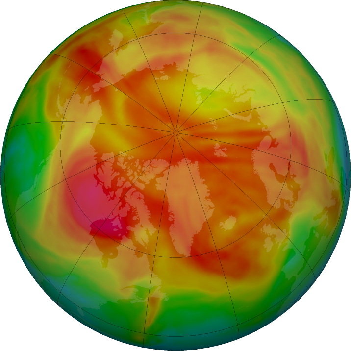 Arctic ozone map for 28 March 2018